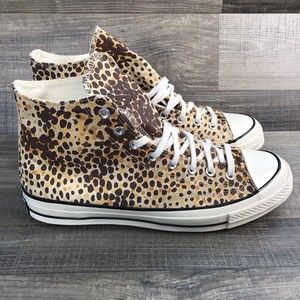 Converse Leopard Print High-Top Sneakers